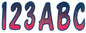 3" LETTER & NUMBER KIT RED / PURPLE
