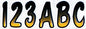 3" LETTER & NUMBER KIT YELLOW / BLACK