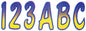 3" LETTER & NUMBER KIT YELLOW / PURPLE