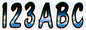 3" LETTER & NUMBER KIT CHROME / BLACK
