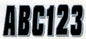 3" BLOCK LETTER & NUMBER BLACK / SILVER