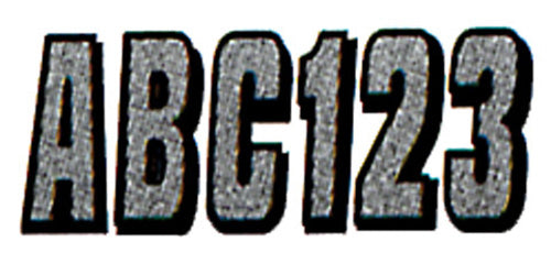 3" BLOCK LETTER & NUMBER KIT SILVER / BLACK