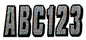 3" BLOCK LETTER & NUMBER KIT SILVER / BLACK