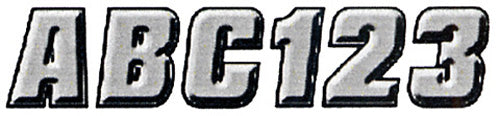 2" LETTER & NUMBER KIT SILVER / BLACK