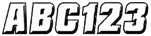 2" LETTER & NUMBER KIT WHITE / BLACK