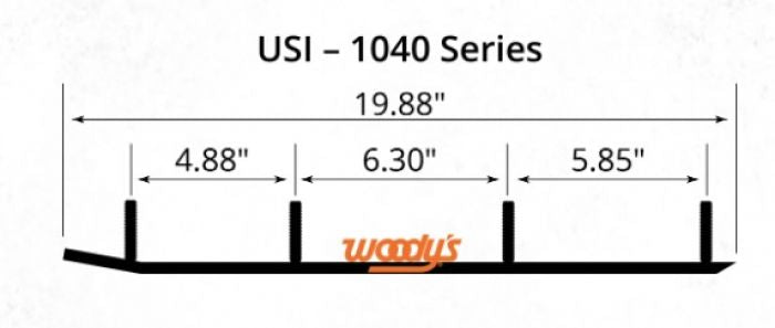 6"X 60 TURNING 1 1/2" END PAD WITH HARD WELD FOR USI 4-BOLT