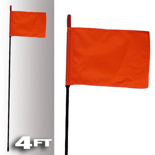 FireStik Black 4 ft Fire Stick with Orange Safety Flag - Part Number F4-BLACK-8120R