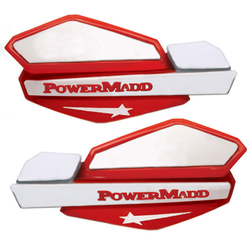 POWERMADD Star Hand Guard System for Honda - Red and White, Part #34222
